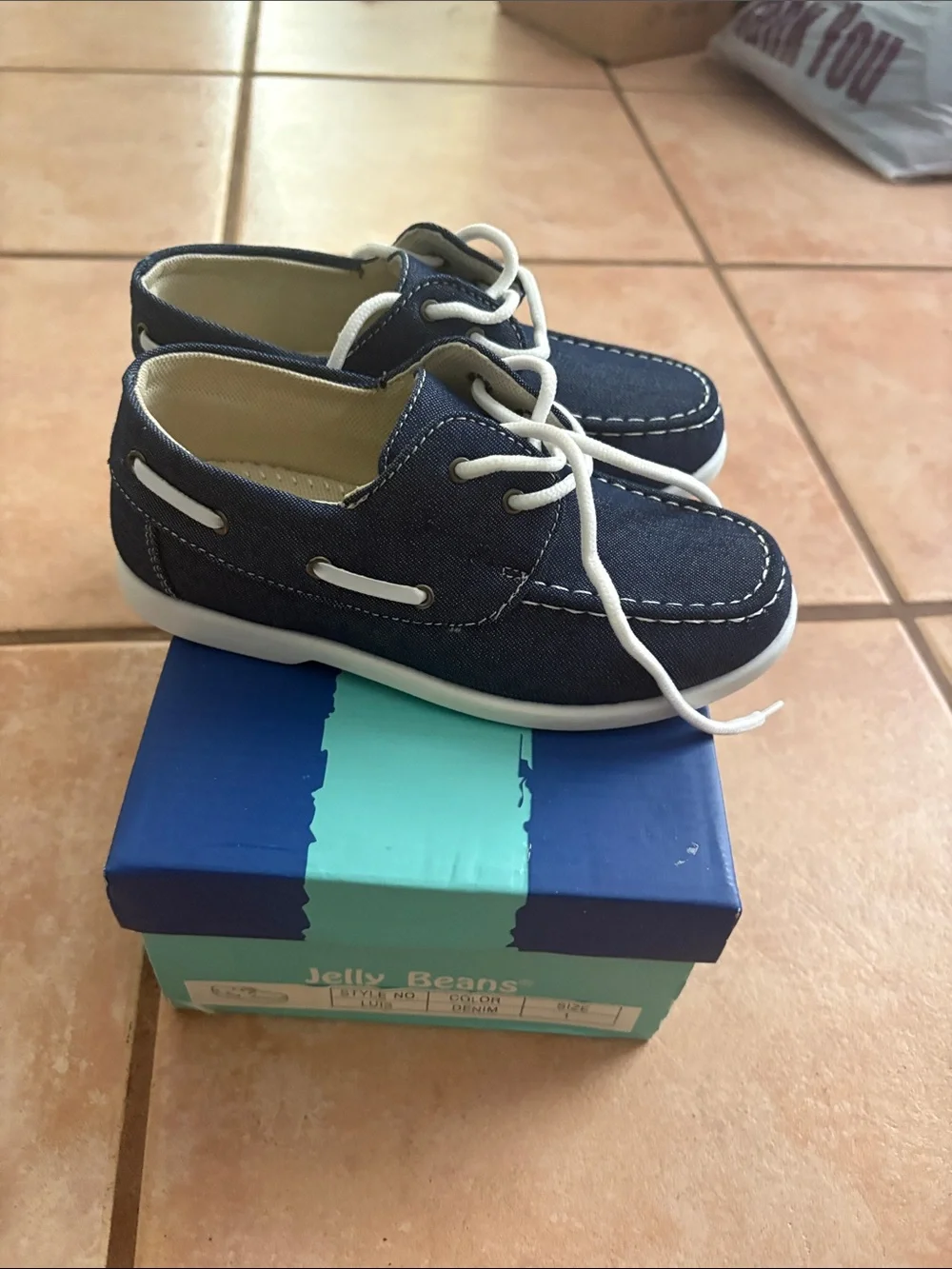 Classic Navy Canvas Kids Dress Shoes with White Laces